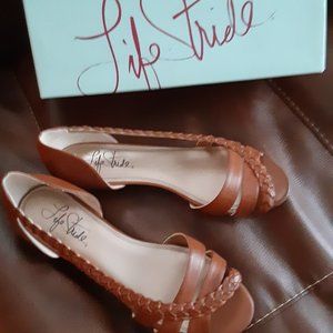 Life Stride Malea Sandal in Burnt Tan Size 8 1/2 Wide